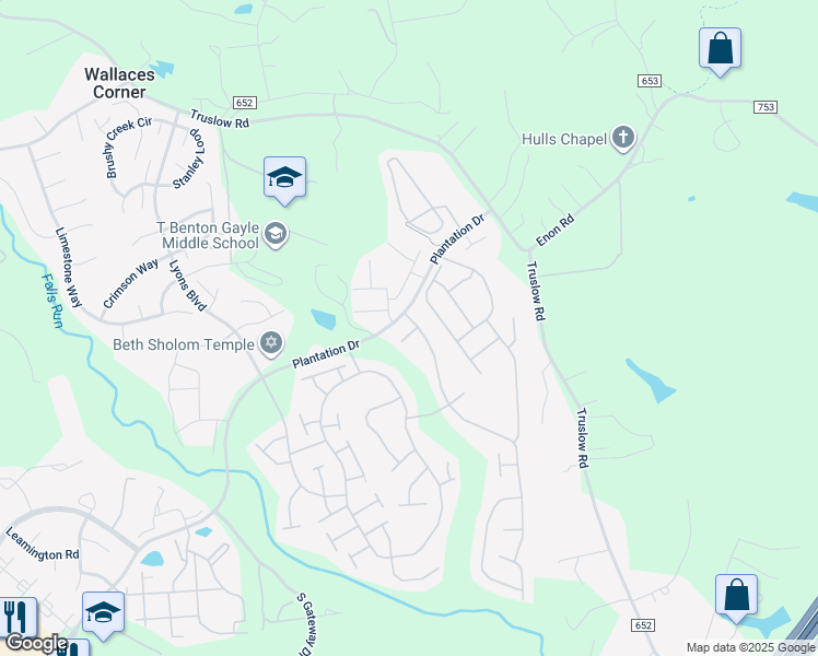 map of restaurants, bars, coffee shops, grocery stores, and more near 4 Verona Court in Fredericksburg