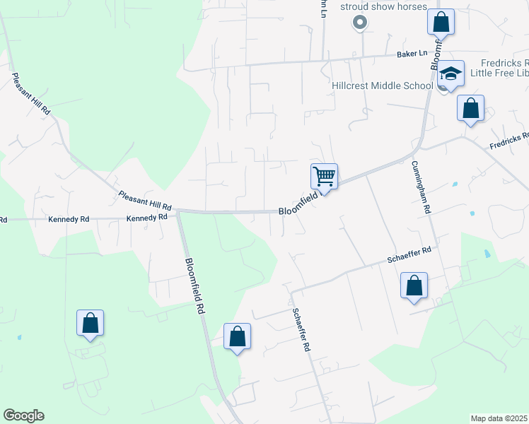 map of restaurants, bars, coffee shops, grocery stores, and more near Bloomfield Road & Midpine Way in Sebastopol