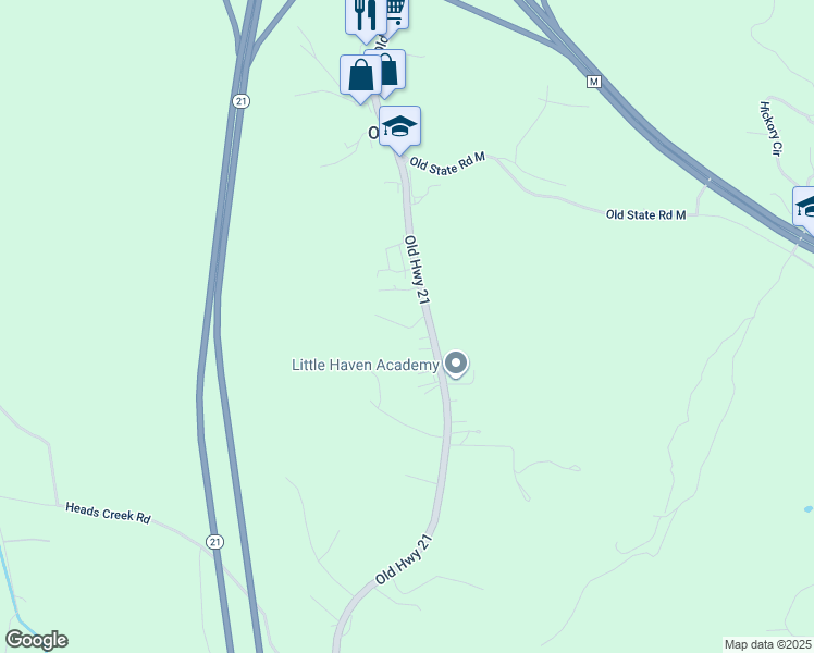 map of restaurants, bars, coffee shops, grocery stores, and more near 4619 Karie Lane in Barnhart