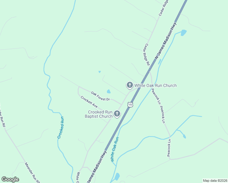 map of restaurants, bars, coffee shops, grocery stores, and more near 7294 Trasara Road in Rapidan