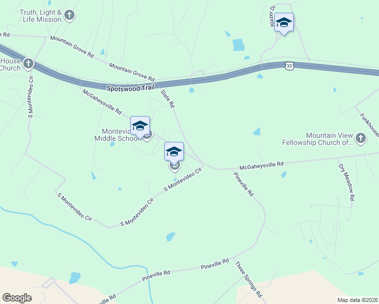map of restaurants, bars, coffee shops, grocery stores, and more near 264 Slate Road in Rockingham