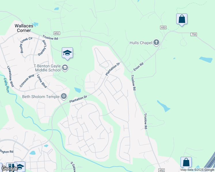 map of restaurants, bars, coffee shops, grocery stores, and more near 35 Aspen Hill Drive in Fredericksburg
