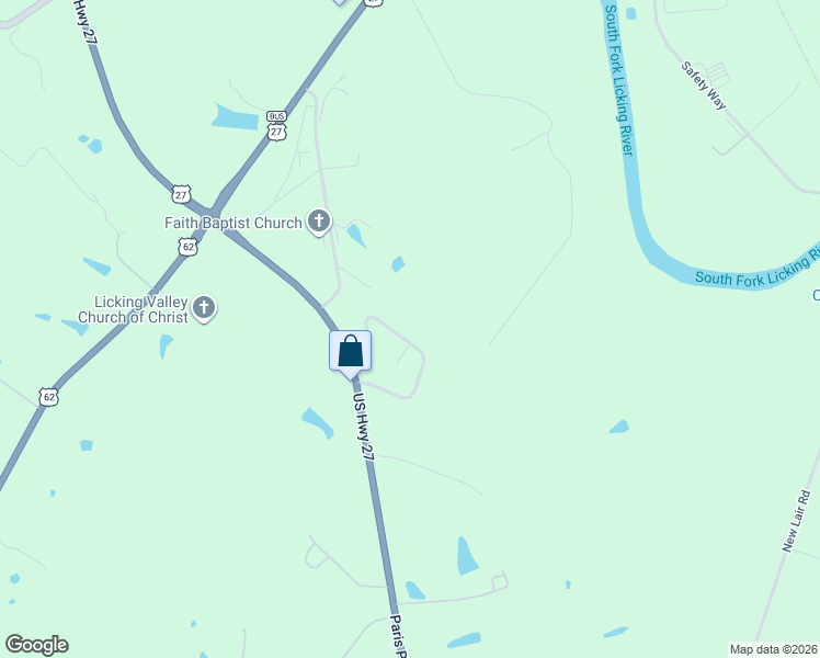 map of restaurants, bars, coffee shops, grocery stores, and more near 207 Licking Valley Road in Cynthiana