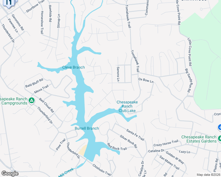 map of restaurants, bars, coffee shops, grocery stores, and more near 11573 Deadwood Dr in Lusby