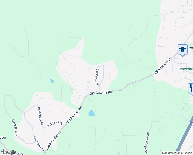 map of restaurants, bars, coffee shops, grocery stores, and more near 2123 Devonshire Drive in Imperial