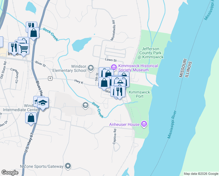map of restaurants, bars, coffee shops, grocery stores, and more near 6041 3rd Street in Imperial