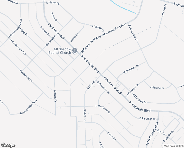 map of restaurants, bars, coffee shops, grocery stores, and more near 887 North Matt Drive in Pueblo