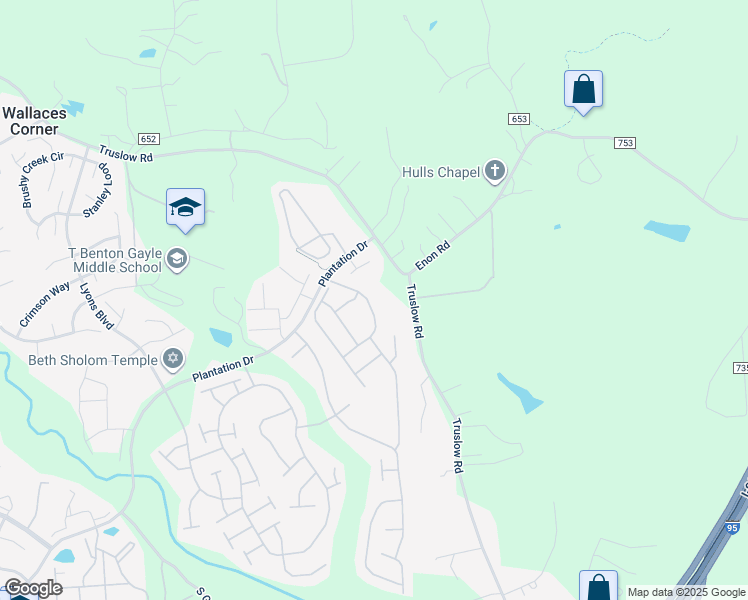 map of restaurants, bars, coffee shops, grocery stores, and more near 45 Legend Drive in Fredericksburg