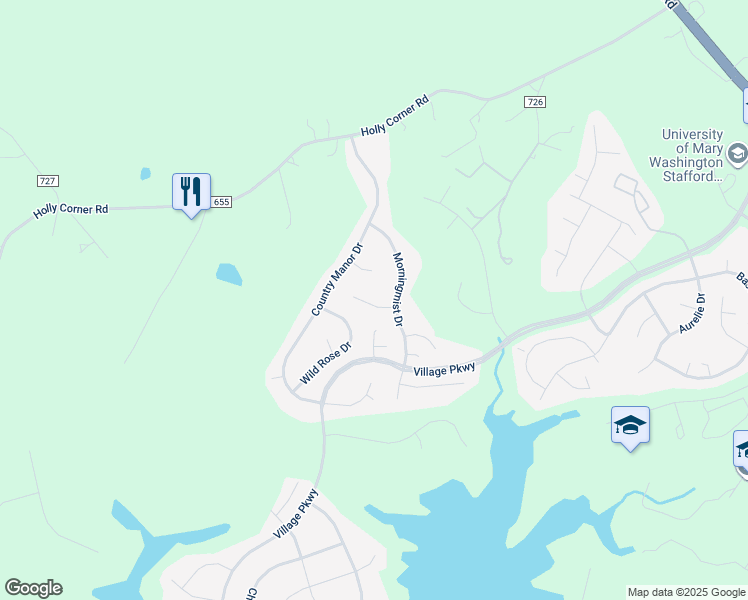 map of restaurants, bars, coffee shops, grocery stores, and more near 6 Shannondale Court in Fredericksburg