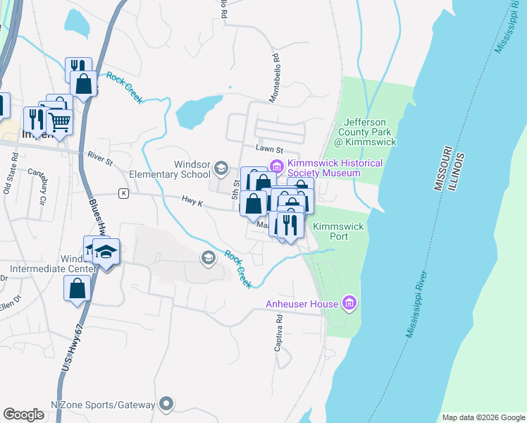 map of restaurants, bars, coffee shops, grocery stores, and more near 6041 3rd Street in Imperial