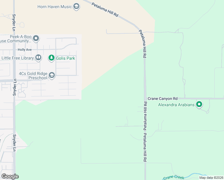 map of restaurants, bars, coffee shops, grocery stores, and more near 5655 Petaluma Hill Road in Santa Rosa