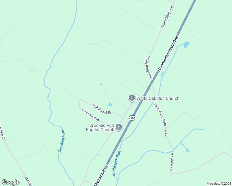 map of restaurants, bars, coffee shops, grocery stores, and more near 7294 Trasara Road in Rapidan