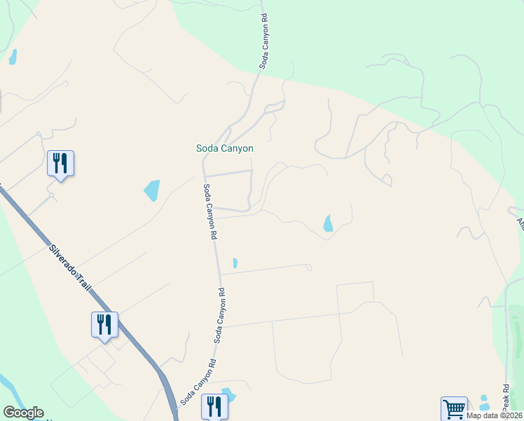 map of restaurants, bars, coffee shops, grocery stores, and more near 1220 Soda Canyon Road in Napa