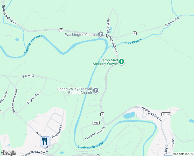 map of restaurants, bars, coffee shops, grocery stores, and more near 2189 Spring Valley Drive in Huntington