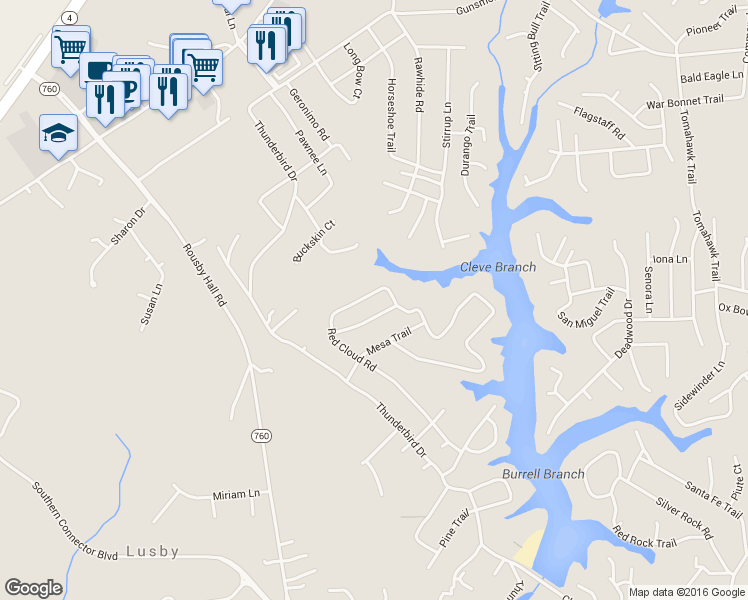 map of restaurants, bars, coffee shops, grocery stores, and more near 294 Red Cloud Rd in Lusby
