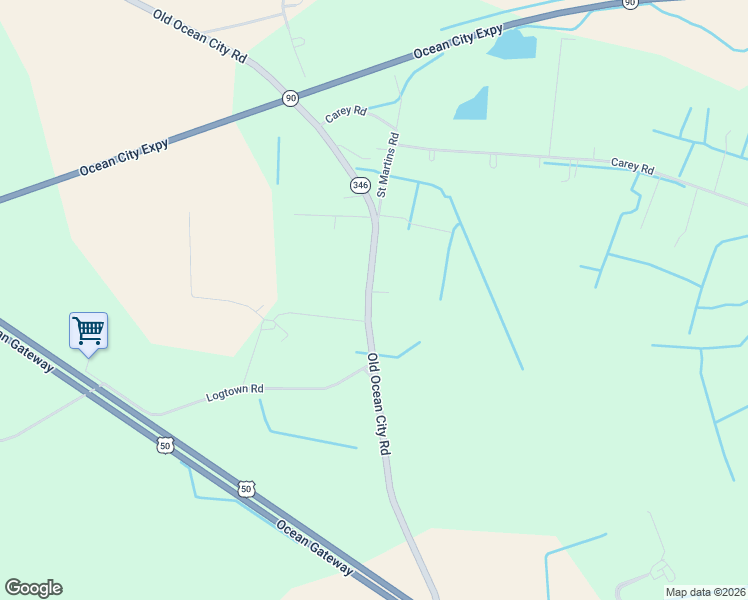 map of restaurants, bars, coffee shops, grocery stores, and more near 9153 Old Ocean City Road in Berlin