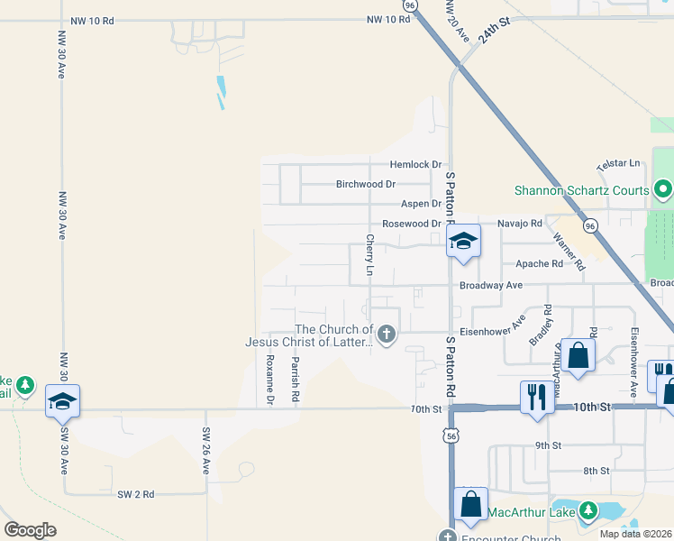 map of restaurants, bars, coffee shops, grocery stores, and more near 5933 Westridge Drive in Great Bend