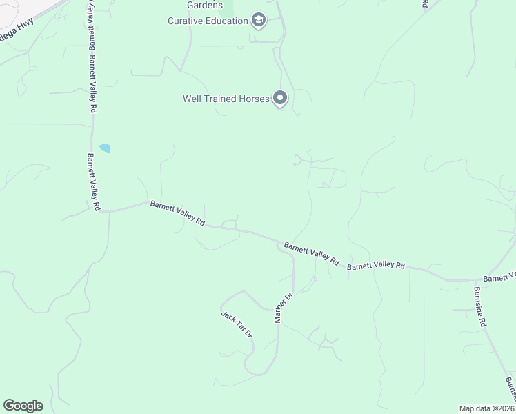 map of restaurants, bars, coffee shops, grocery stores, and more near 10968 Barnett Valley Road in Sebastopol