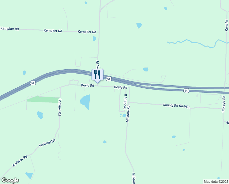 map of restaurants, bars, coffee shops, grocery stores, and more near 299 Doolittle III in Eldon