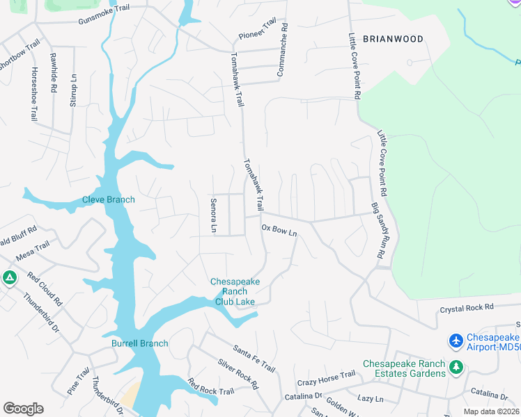 map of restaurants, bars, coffee shops, grocery stores, and more near 11545 Tomahawk Trail in Lusby
