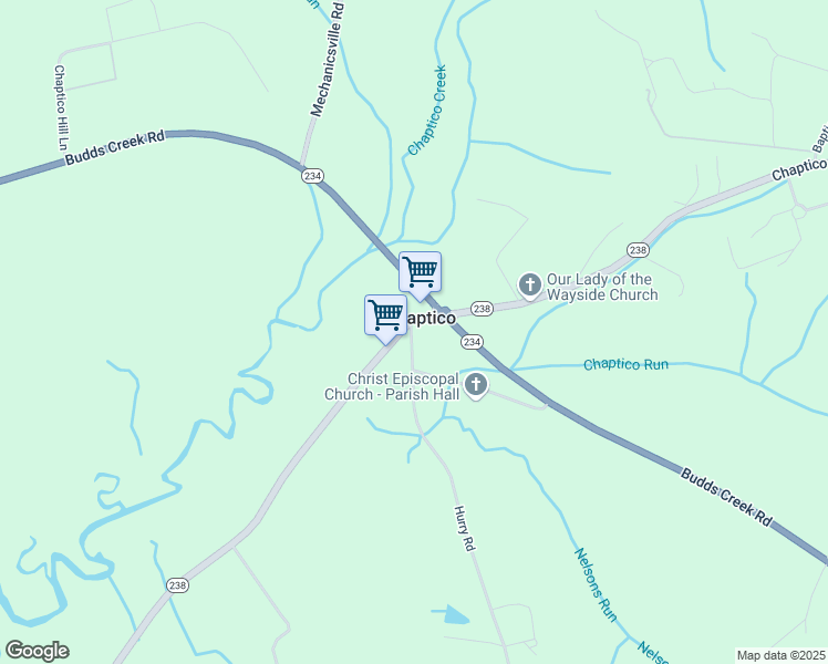 map of restaurants, bars, coffee shops, grocery stores, and more near in Chaptico