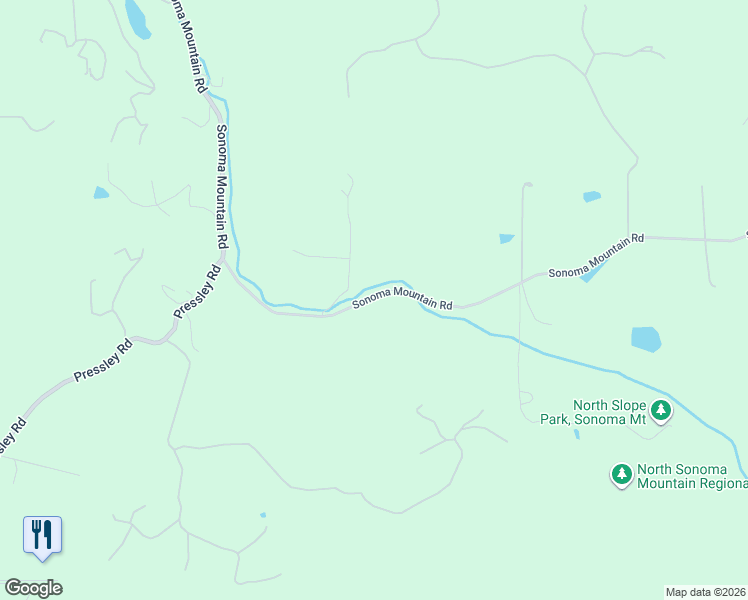 map of restaurants, bars, coffee shops, grocery stores, and more near 5175 Sonoma Mountain Road in Santa Rosa