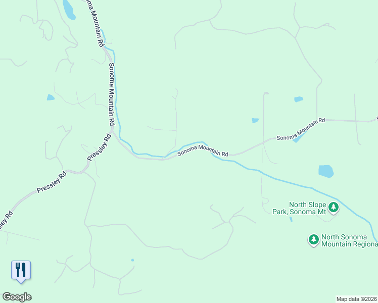 map of restaurants, bars, coffee shops, grocery stores, and more near 5175 Sonoma Mountain Road in Santa Rosa
