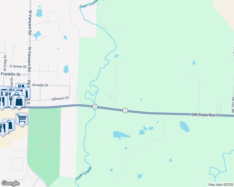 map of restaurants, bars, coffee shops, grocery stores, and more near 5 Northeast 91 Road in Clinton