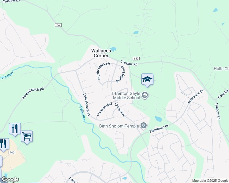 map of restaurants, bars, coffee shops, grocery stores, and more near 1 Theodore Street in Fredericksburg