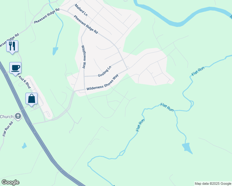 map of restaurants, bars, coffee shops, grocery stores, and more near Misty Meadow Lane in Orange County