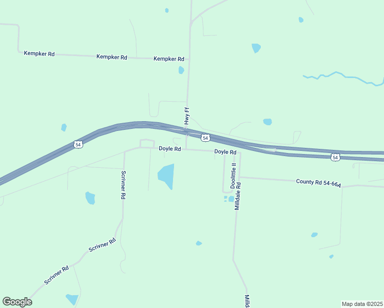 map of restaurants, bars, coffee shops, grocery stores, and more near 23 Doyle Road in Eldon