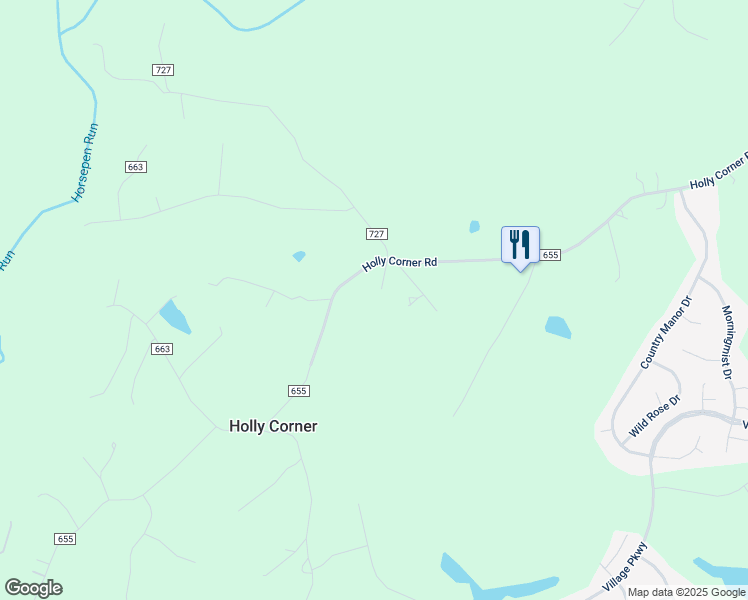 map of restaurants, bars, coffee shops, grocery stores, and more near 407 Holly Corner Road in Fredericksburg