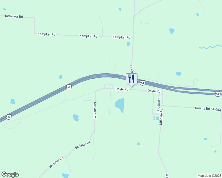 map of restaurants, bars, coffee shops, grocery stores, and more near 1 Raven Road in Eldon