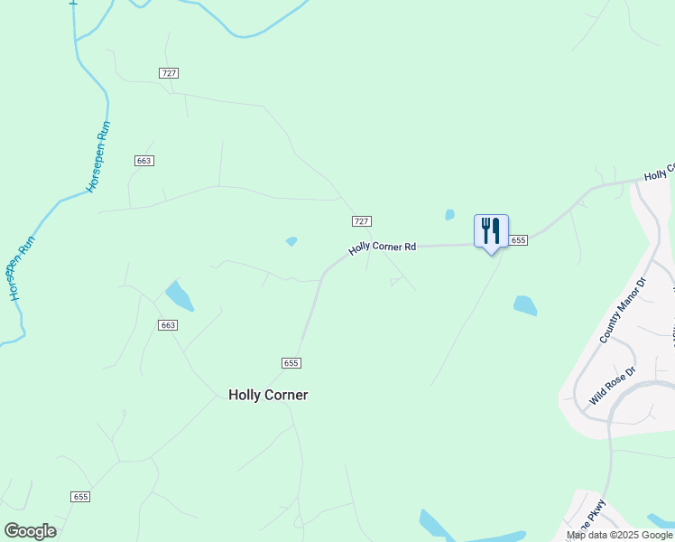 map of restaurants, bars, coffee shops, grocery stores, and more near 433 Holly Corner Road in Fredericksburg