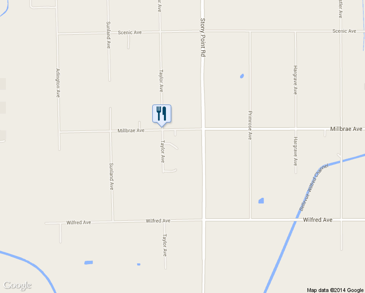 map of restaurants, bars, coffee shops, grocery stores, and more near 4546 Taylor Avenue in Santa Rosa