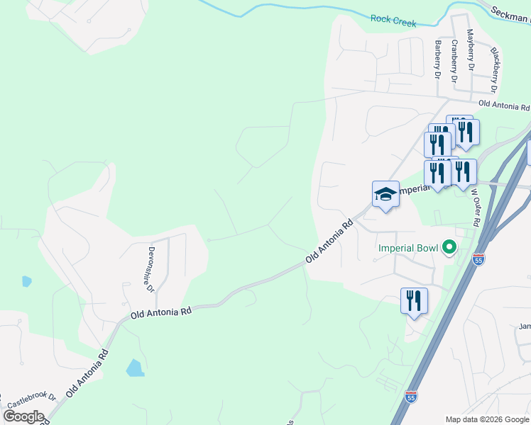 map of restaurants, bars, coffee shops, grocery stores, and more near 9 Tiara in Imperial