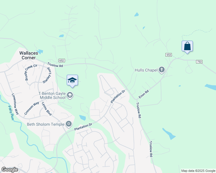 map of restaurants, bars, coffee shops, grocery stores, and more near 11 Darlington Way in Fredericksburg