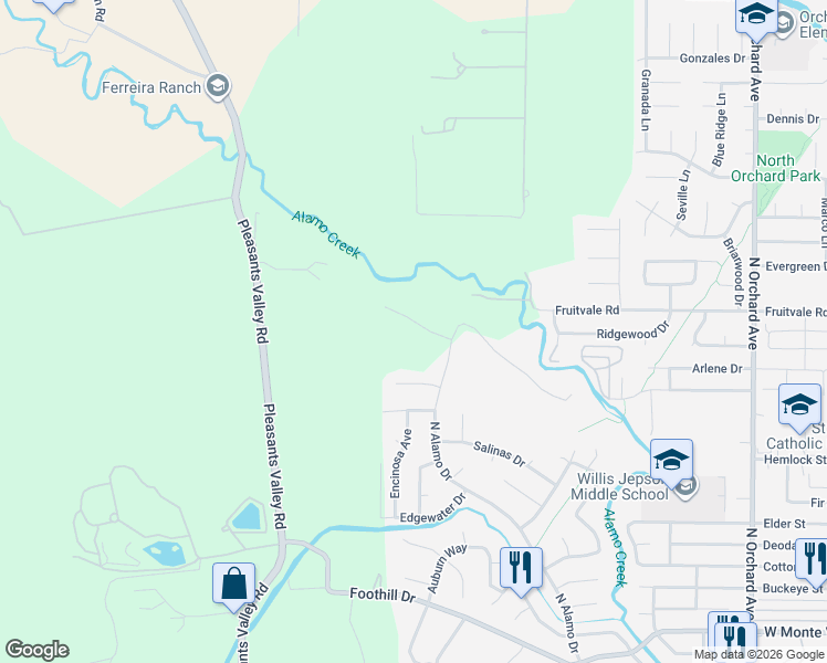 map of restaurants, bars, coffee shops, grocery stores, and more near 218 Hidden Valley Lane in Vacaville
