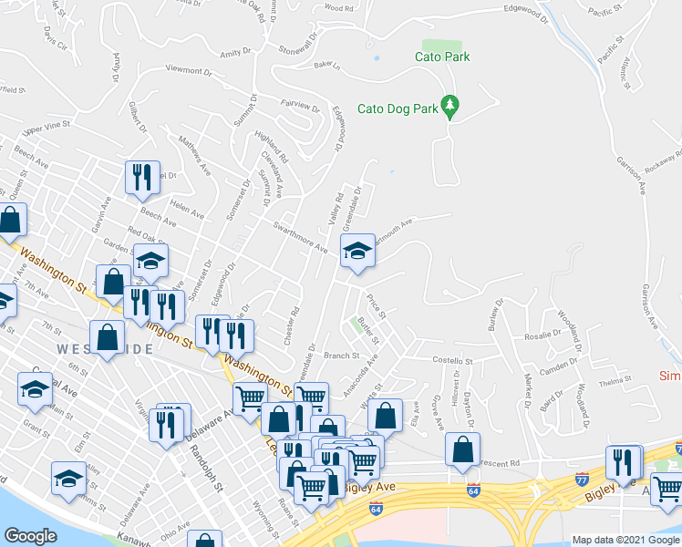 map of restaurants, bars, coffee shops, grocery stores, and more near 906 Greendale Drive in Charleston