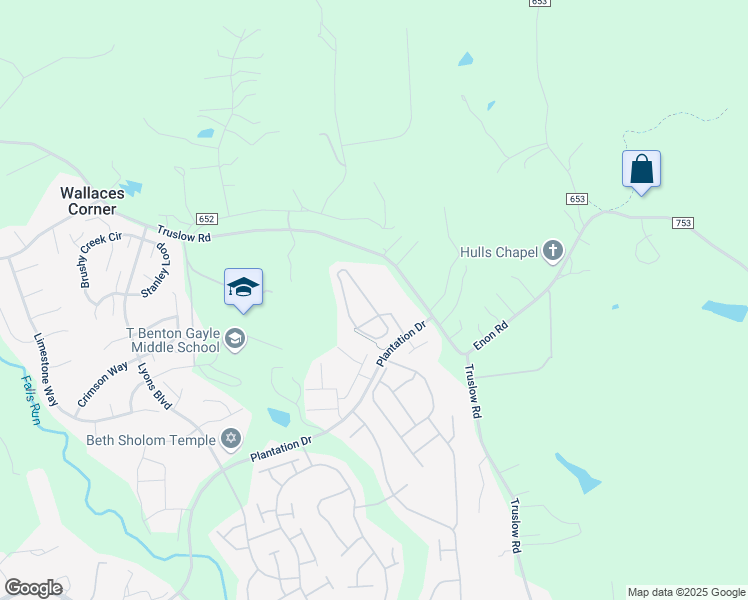 map of restaurants, bars, coffee shops, grocery stores, and more near 12 Preston Circle in Fredericksburg
