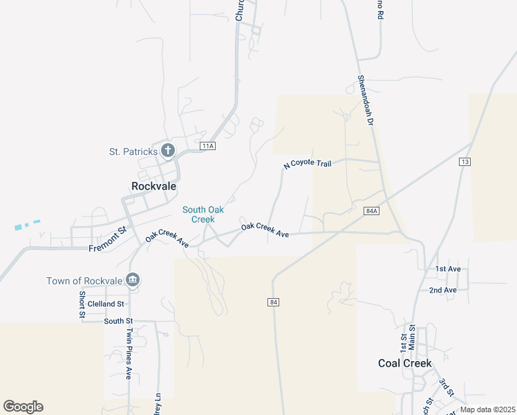 map of restaurants, bars, coffee shops, grocery stores, and more near 115 South Coyote Trail in Cañon City