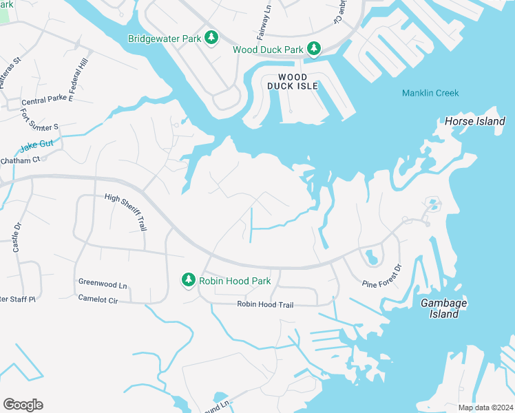 map of restaurants, bars, coffee shops, grocery stores, and more near 224 Charleston Road in Ocean Pines