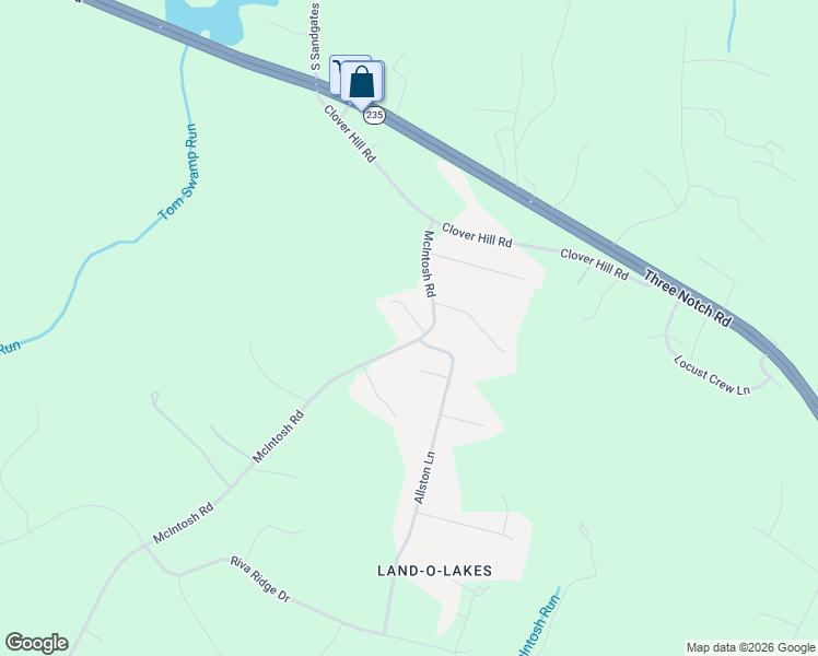 map of restaurants, bars, coffee shops, grocery stores, and more near 25525 Jimmys Ln in St. Mary's