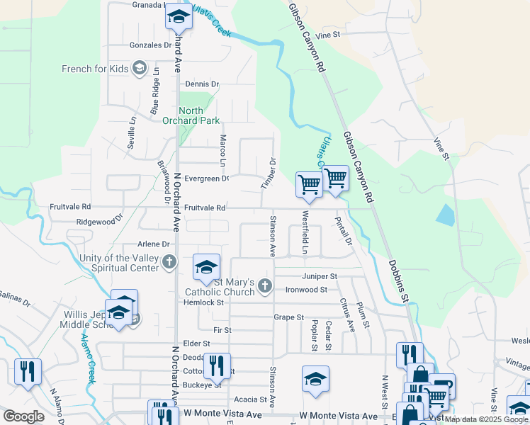 map of restaurants, bars, coffee shops, grocery stores, and more near 578 Laramie Way in Vacaville