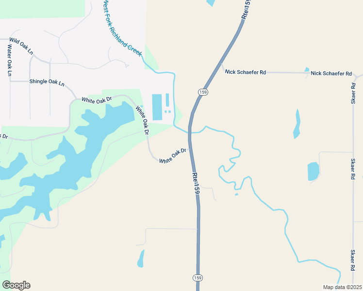 map of restaurants, bars, coffee shops, grocery stores, and more near 5483 White Oak Drive in Smithton