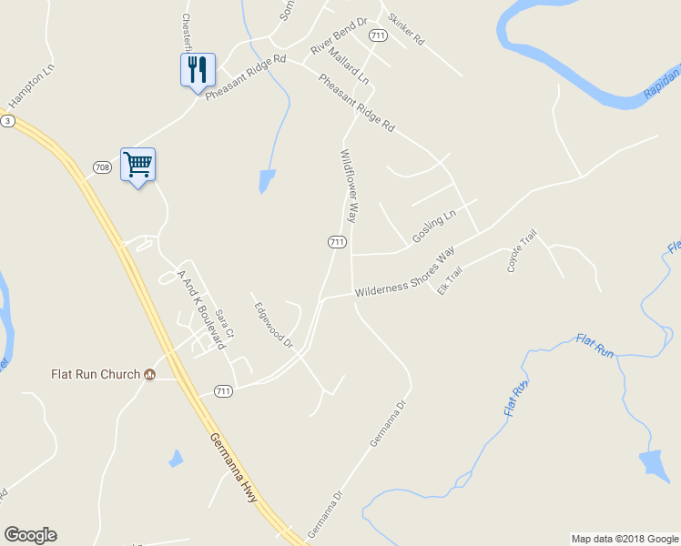 map of restaurants, bars, coffee shops, grocery stores, and more near 2352 Wildflower Way in Locust Grove