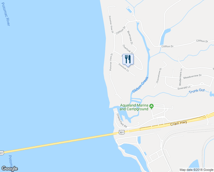 map of restaurants, bars, coffee shops, grocery stores, and more near 12485 Potomac View Drive in Newburg
