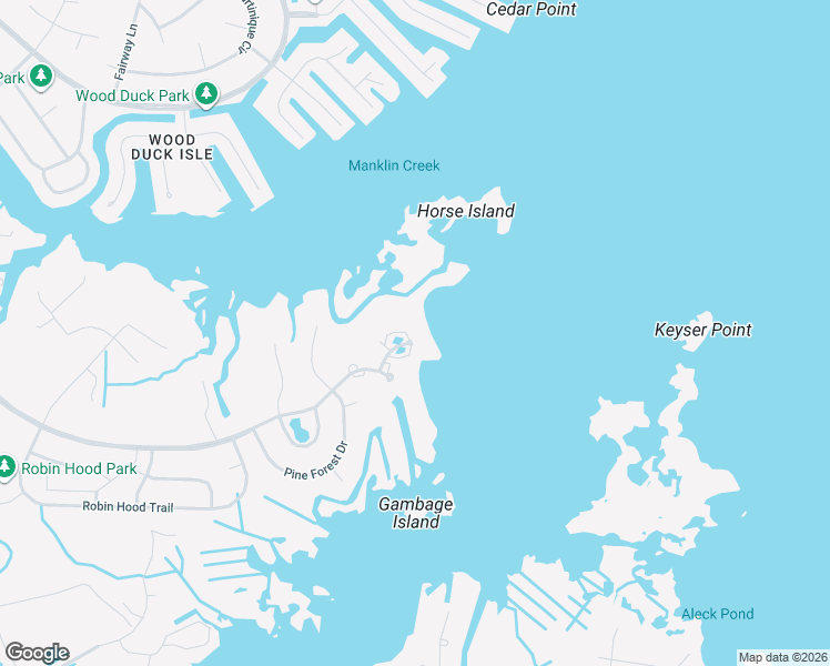 map of restaurants, bars, coffee shops, grocery stores, and more near 2307 Points Reach in Ocean Pines