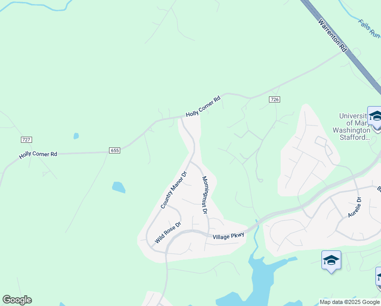 map of restaurants, bars, coffee shops, grocery stores, and more near 32 Country Manor Drive in Fredericksburg