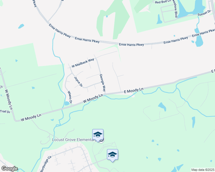 map of restaurants, bars, coffee shops, grocery stores, and more near 3901 Georgie Way in Crestwood